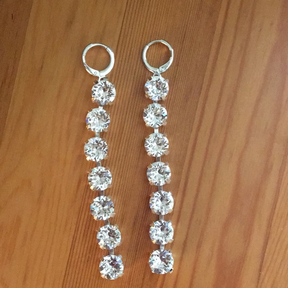 Stunning Crystal Drop Statement Earrings - Picture 10 of 15